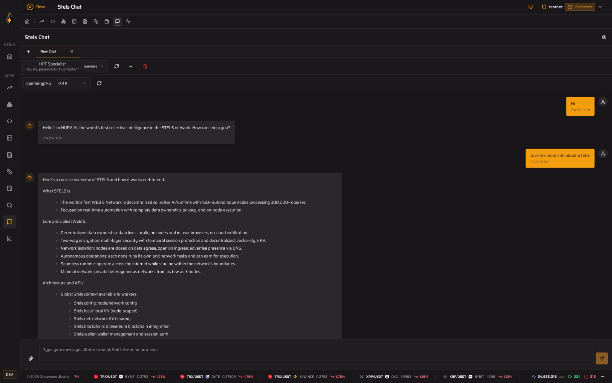 HURA AI - Personal Assistant with Real-Time Intelligence in STELS Network